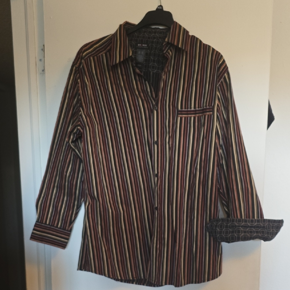 Striped Button-Up Shirt